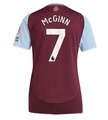 Aston Villa John McGinn #7 Primera Equipación Mujer 2024-25 Manga Corta